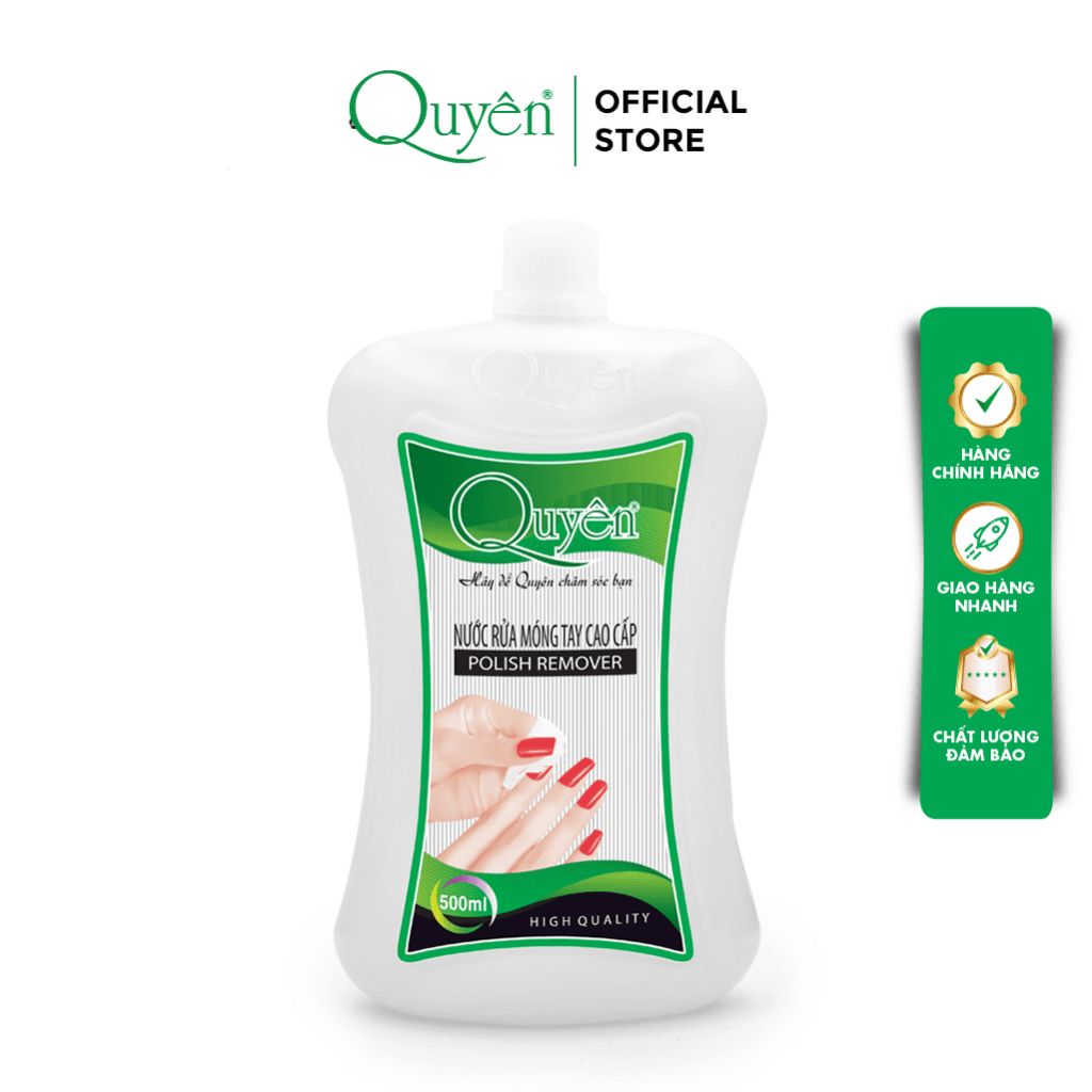 Combo 4: Sơn Siêu Bóng Nước Rửa Móng Pha Sơn Mỹ Phẩm Quyên Chính Hãng