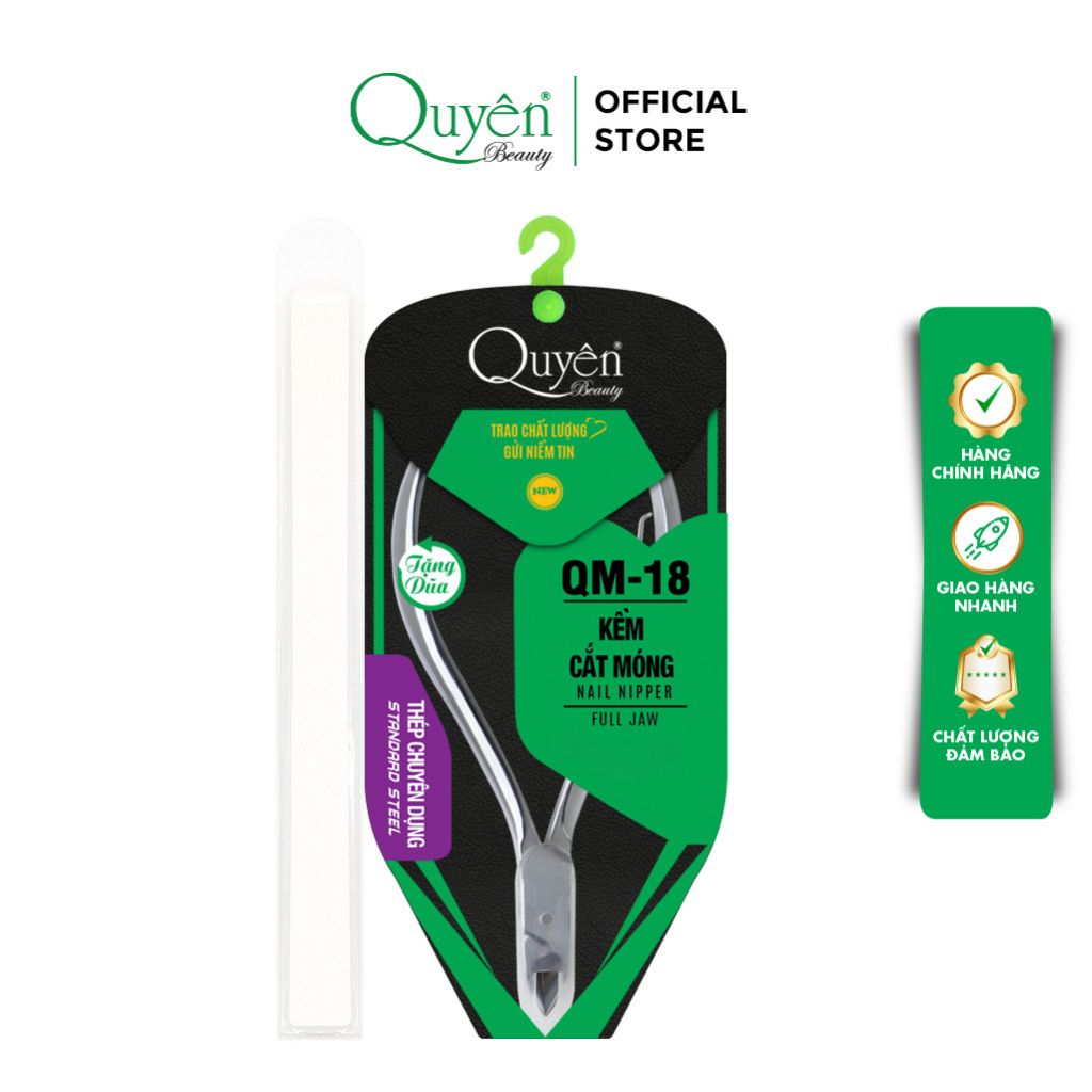 Combo Kềm 18 Cắt Da Móng Dụng Cụ làm Nail Mỹ Phẩm Quyên Chính Hãng - TẶNG DŨA