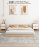 Giường ngủ gỗ hiện đại phong cách Nhật Bản - Màu vân gỗ - GP310.03