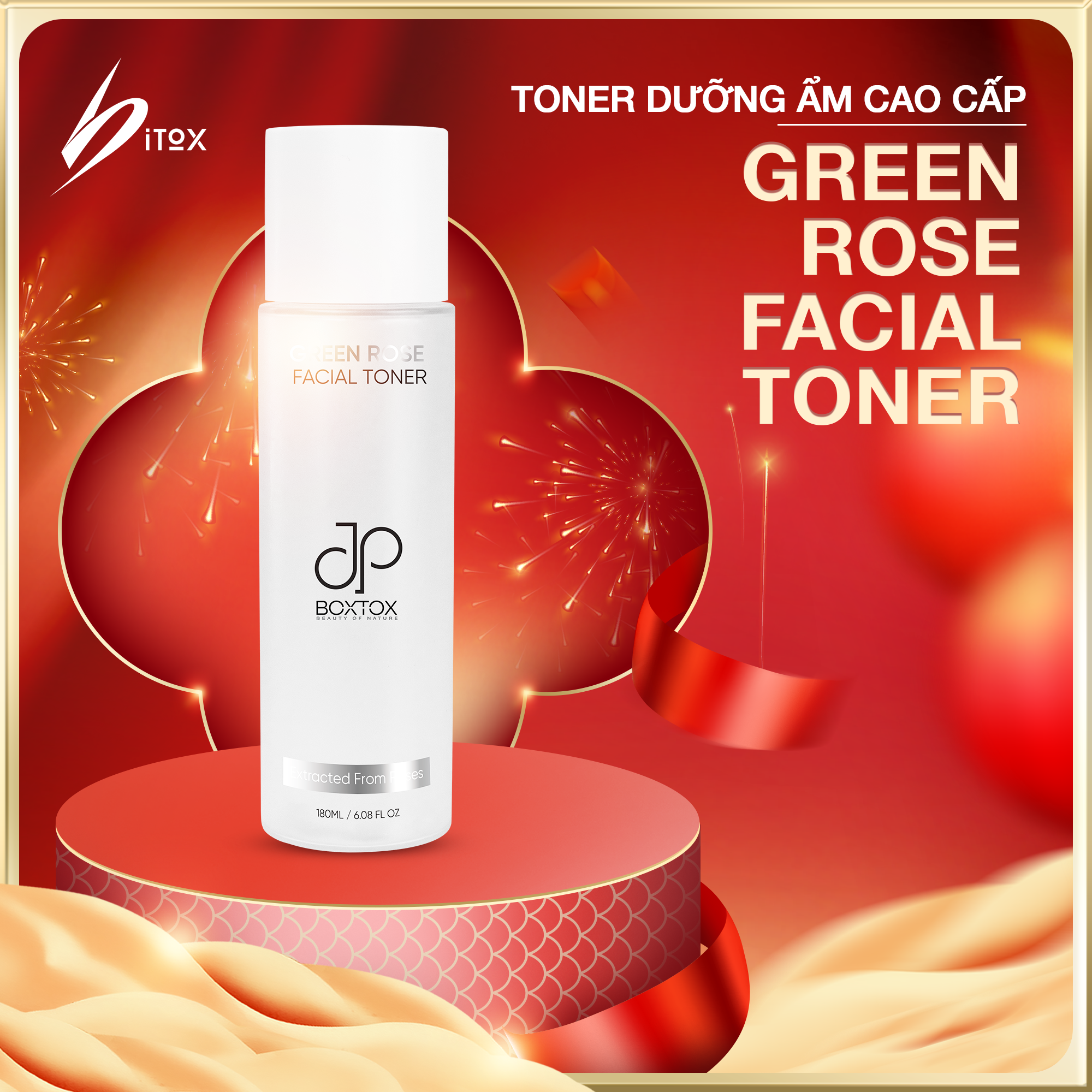 Nước Hoa Hồng Cấp Ẩm & Căng Bóng Da Bitox Pharma