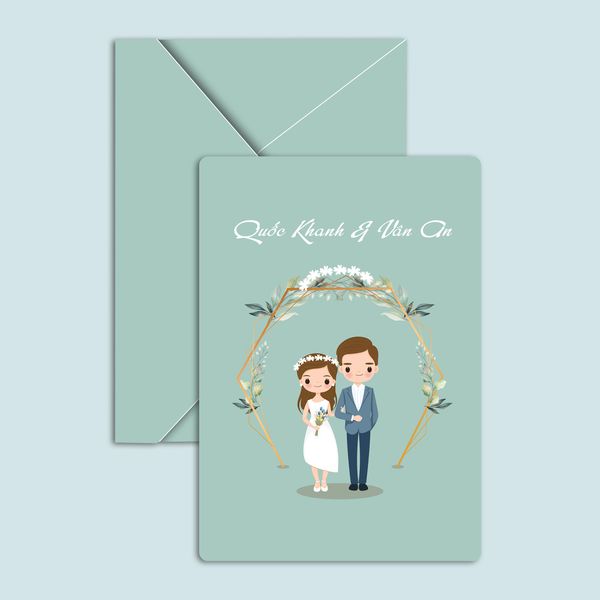  Thiệp cưới Resa - Thiệp cưới Chibi - Thiết kế thiệp cưới in sẵn The Couple 