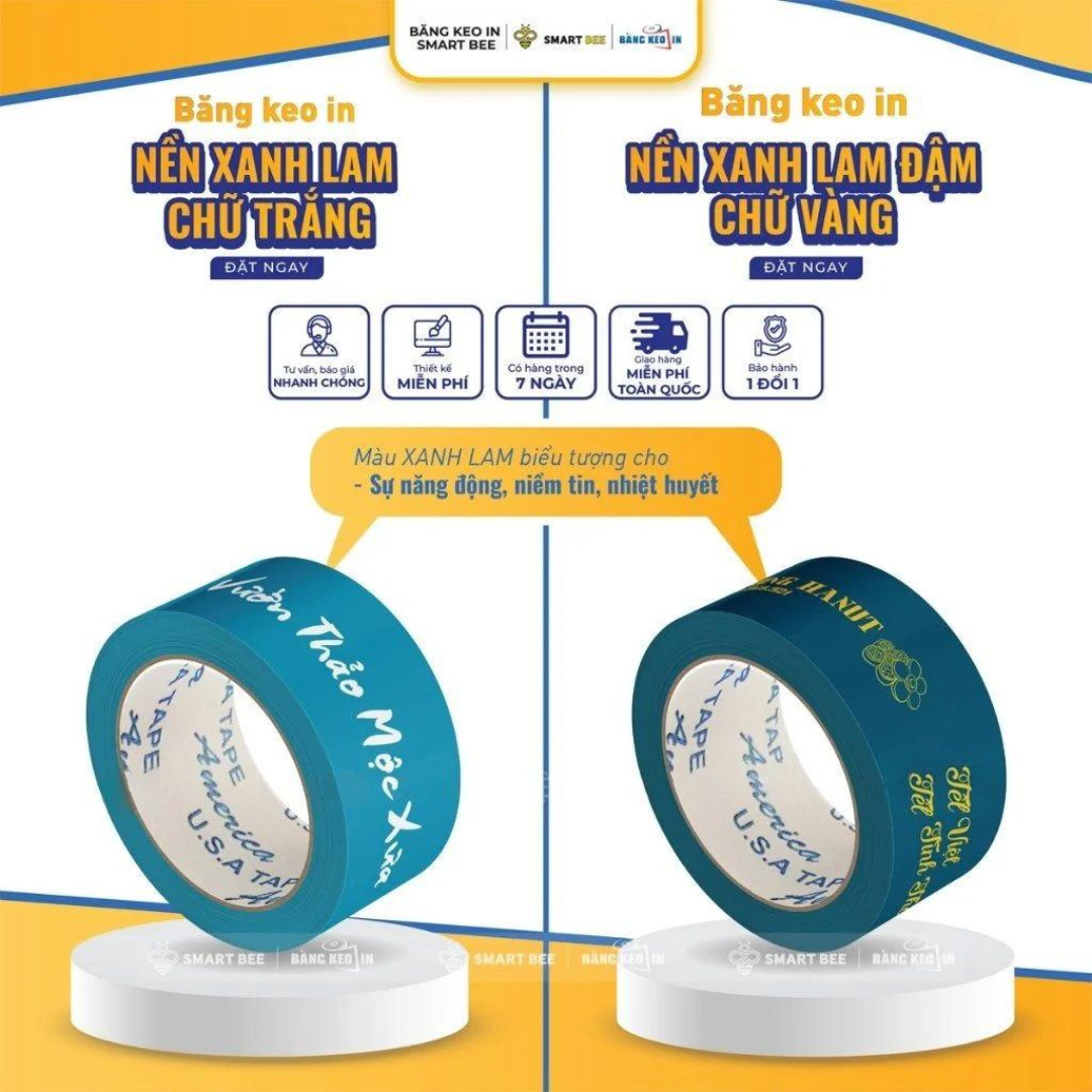 Băng Keo Nền Màu In Logo Theo Yêu Cầu