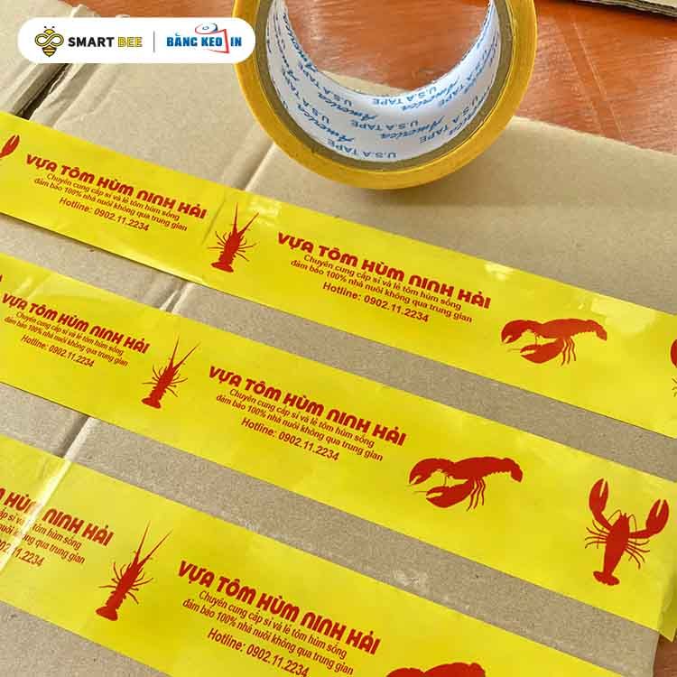 Băng Keo In Theo Yêu Cầu Cho Công Ty Thủy Sản
