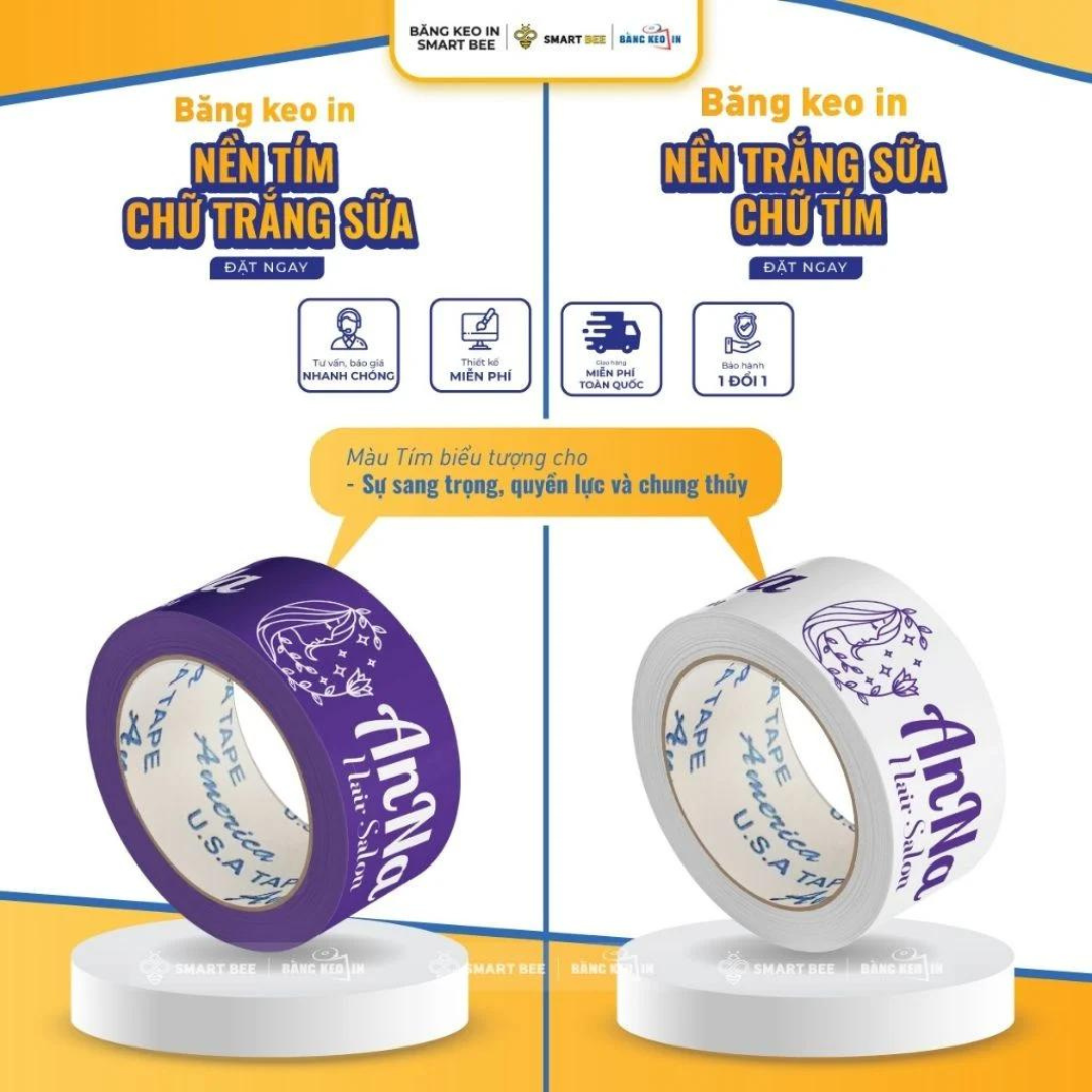Băng Keo Nền Màu In Logo Theo Yêu Cầu