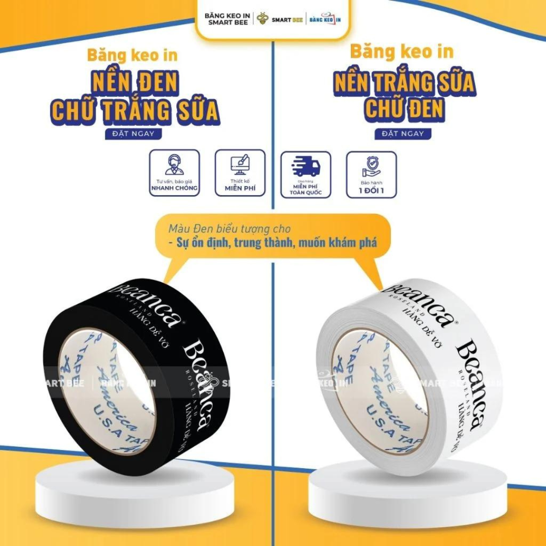 Băng Keo Nền Màu In Logo Theo Yêu Cầu