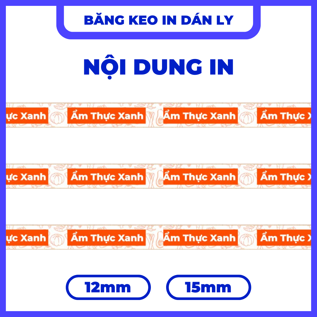 Băng keo dán ly mẫu 10