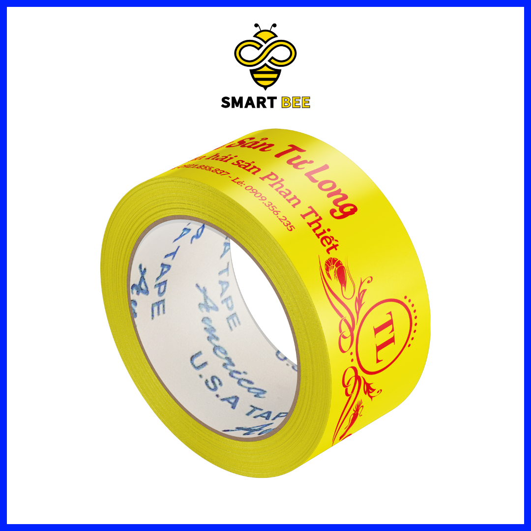 Băng keo màu VÀNG in logo theo yêu cầu