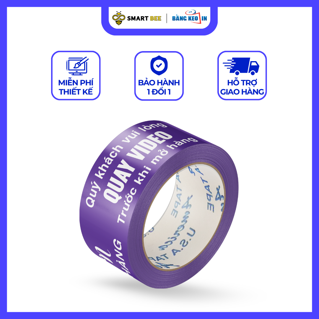 BĂNG KEO IN SẴN VUI LÒNG QUAY VIDEO KHI MỞ HÀNG 48MM