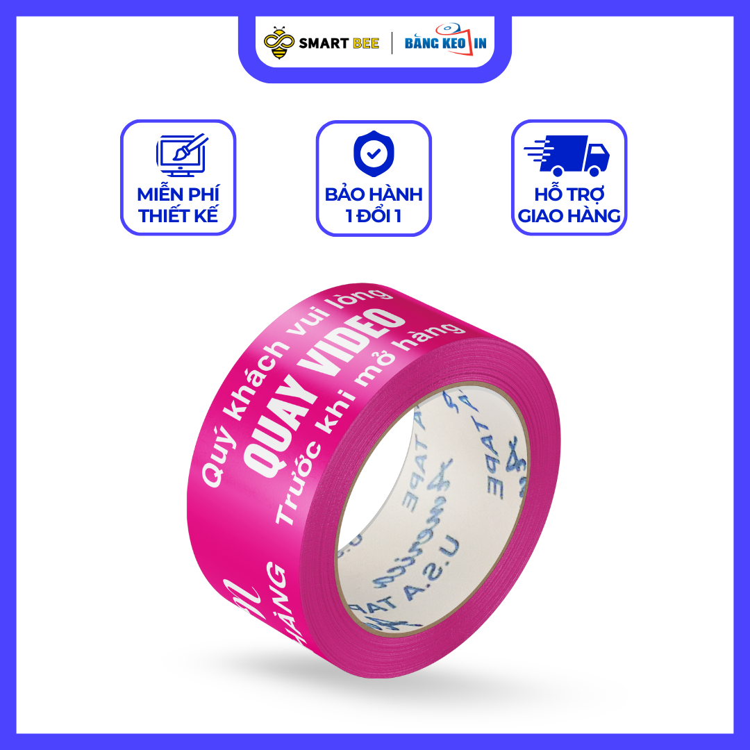 BĂNG KEO IN SẴN VUI LÒNG QUAY VIDEO KHI MỞ HÀNG 48MM