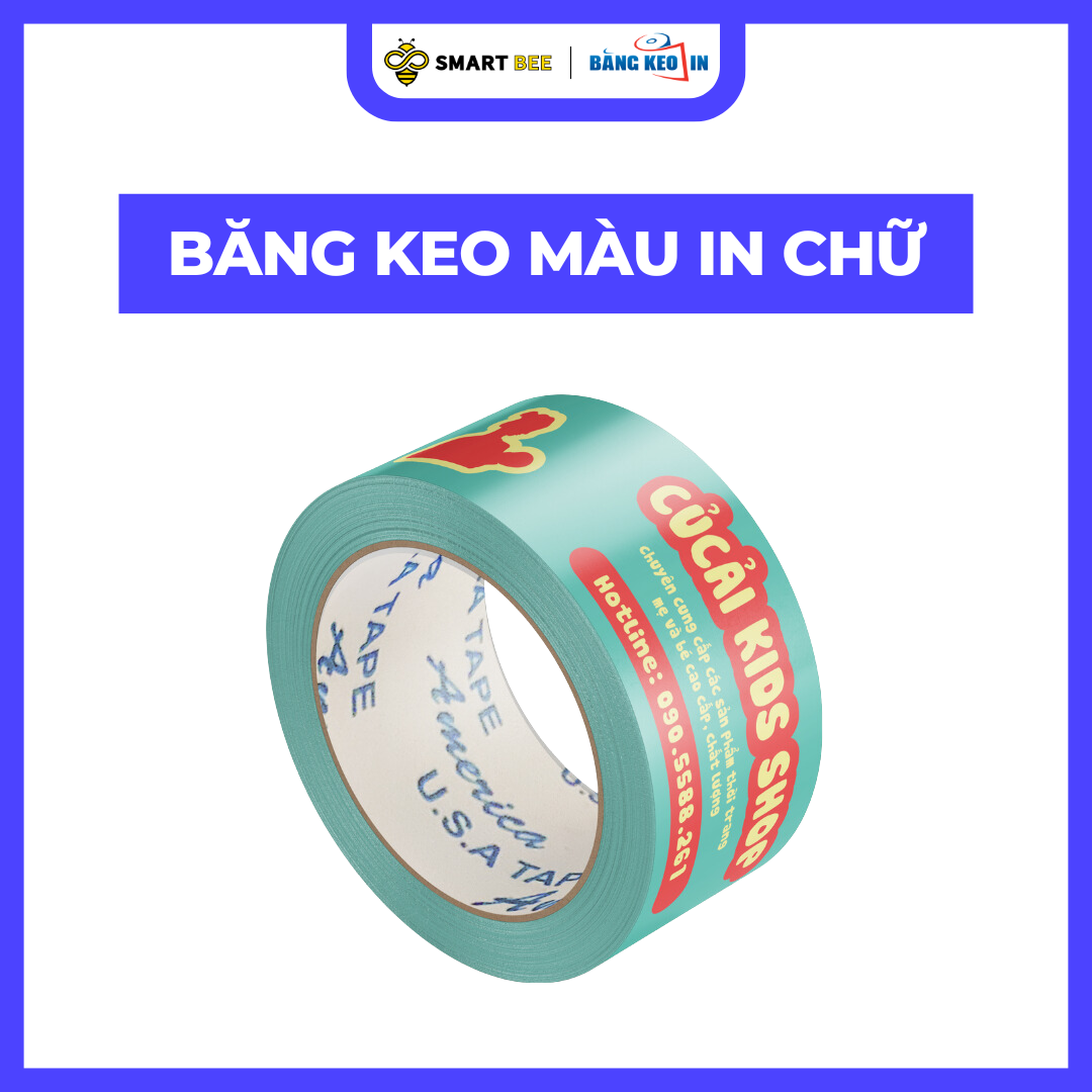 Băng Keo Màu In Chữ, In Logo Theo Yêu Cầu