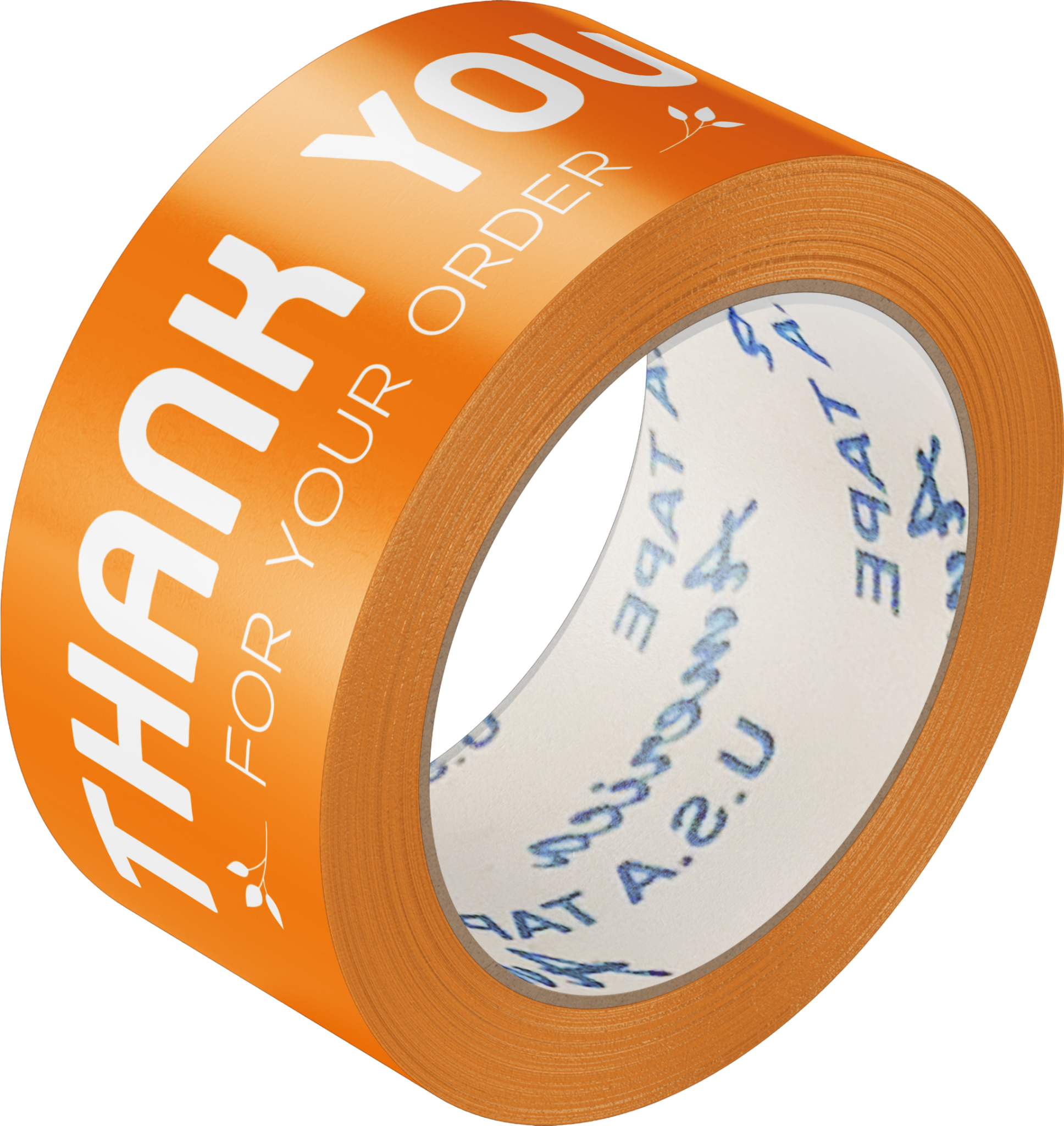 BĂNG KEO IN THANK YOU 48MM NỀN MÀU CHỮ TRẮNG SỮA