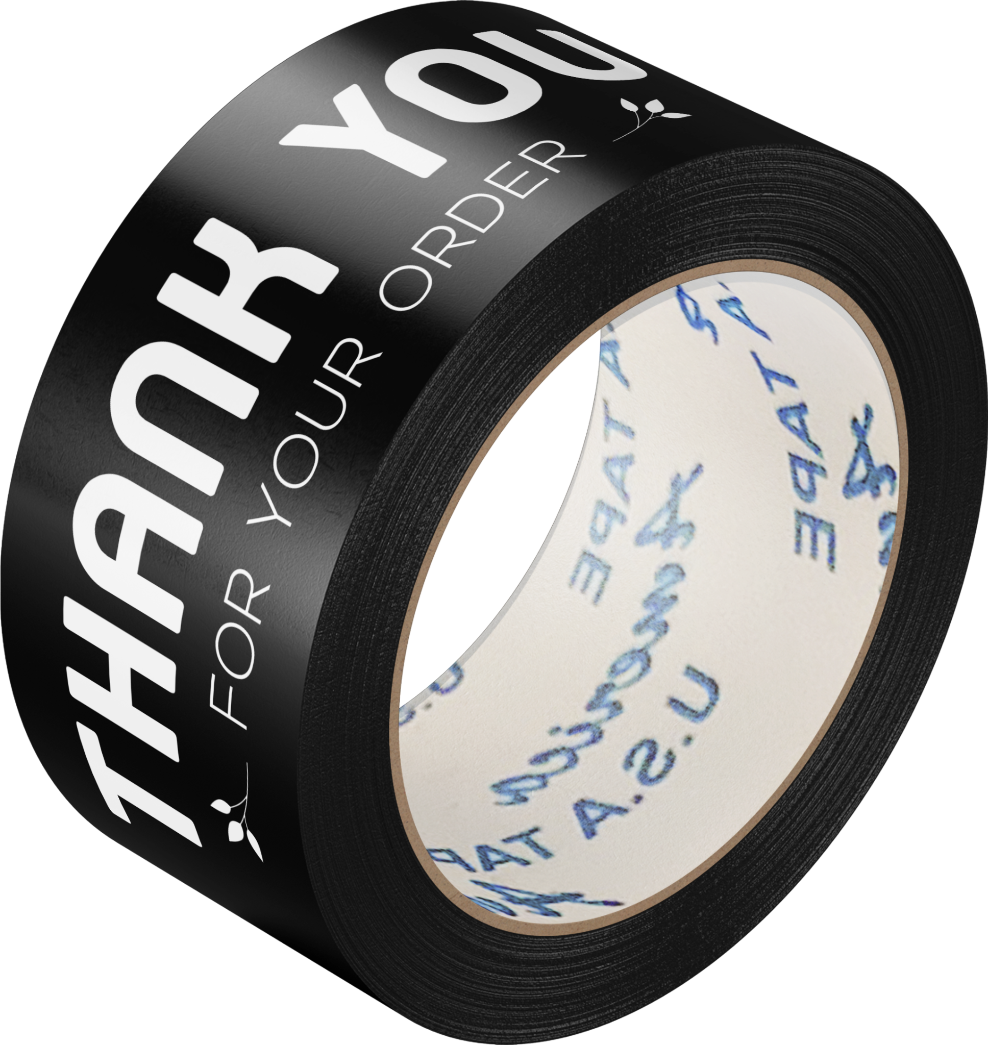 BĂNG KEO IN THANK YOU 48MM NỀN MÀU CHỮ TRẮNG SỮA