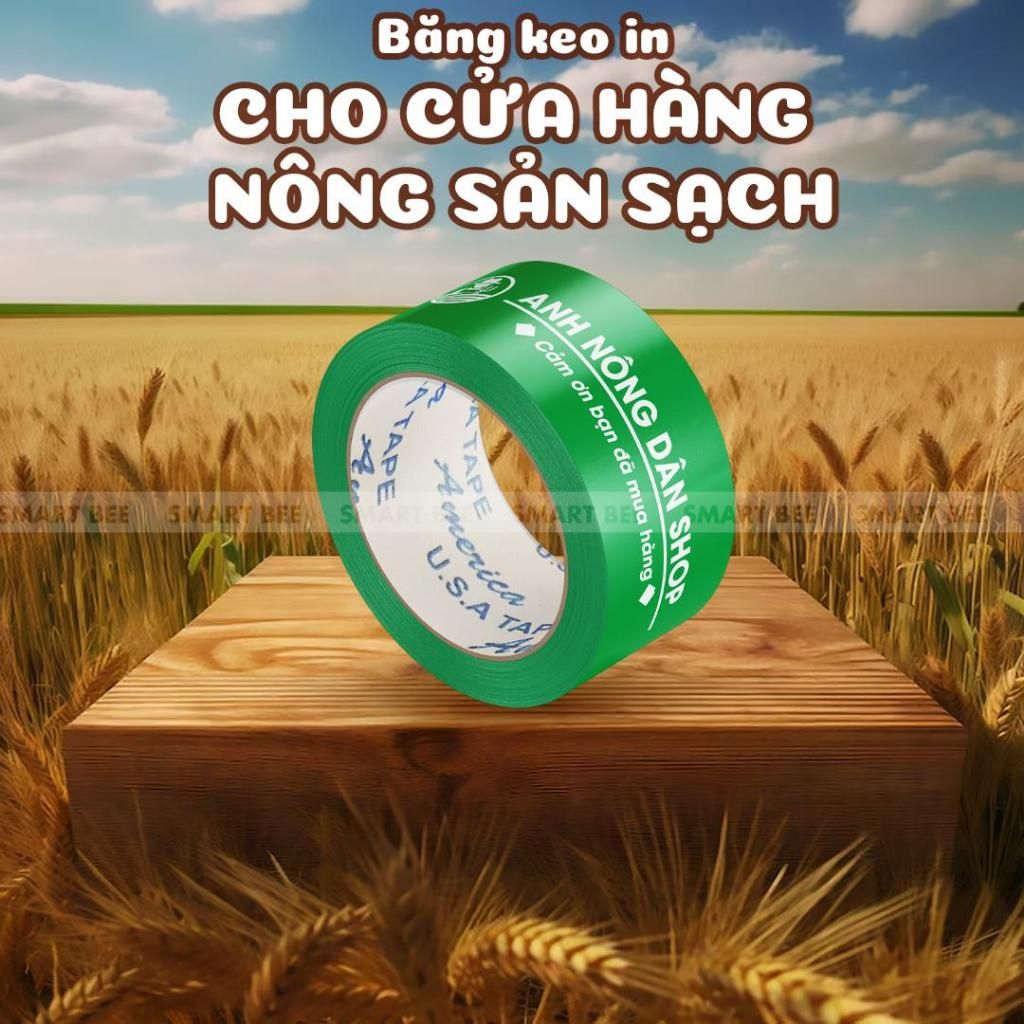 BĂNG KEO IN THEO YÊU CẦU CHO CỬA HÀNG NÔNG SẢN SẠCH