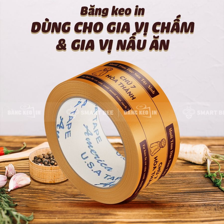 BĂNG KEO IN THEO YÊU CẦU CHO THƯƠNG HIỆU GIA VỊ - GIÁ SỈ TỐT NHẤT