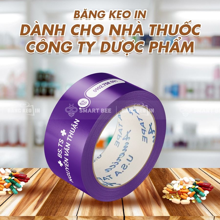 BĂNG KEO IN THEO YÊU CẦU CHO NGÀNH DƯỢC PHẨM