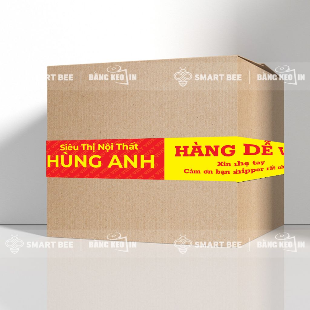 BĂNG KEO IN THƯƠNG HIỆU CHO CỬA HÀNG NỘI THẤT, ĐỒ GỖ