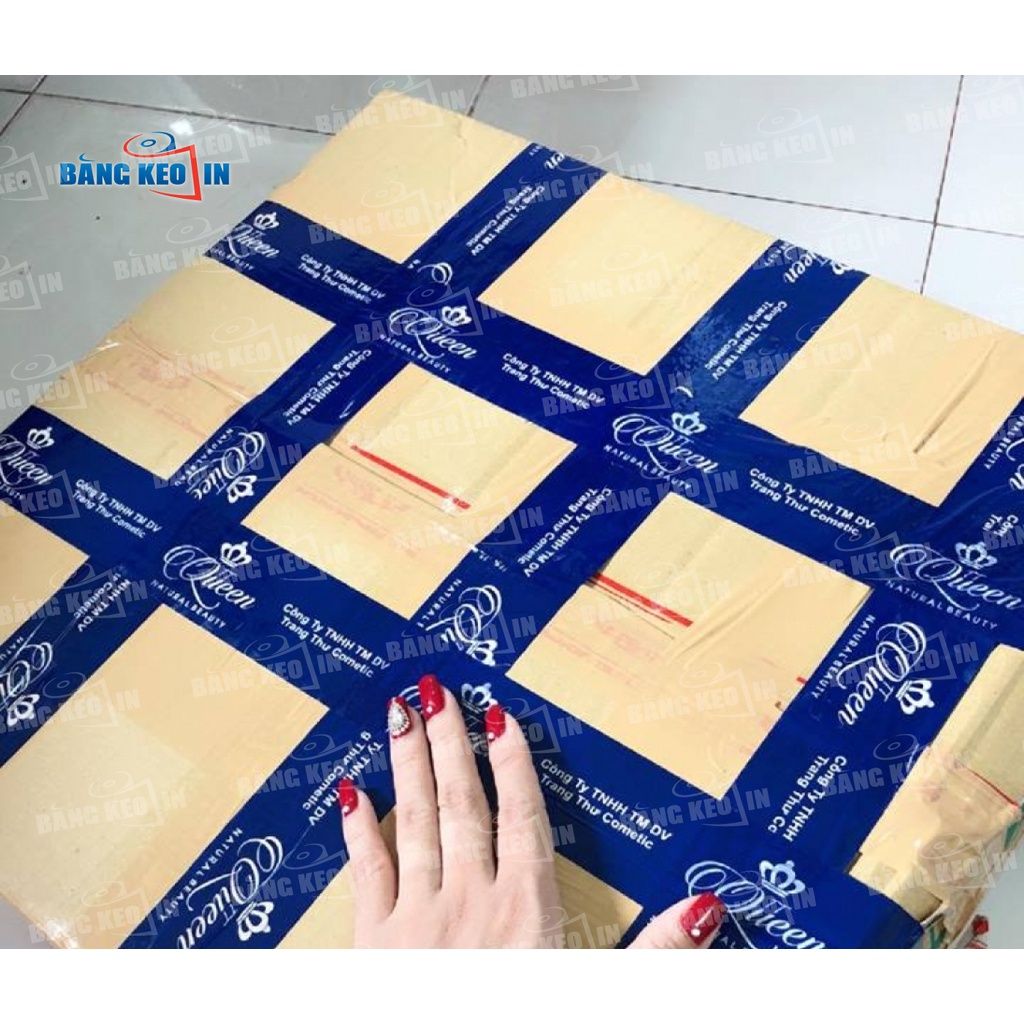 Băng keo in logo màu XANH DƯƠNG
