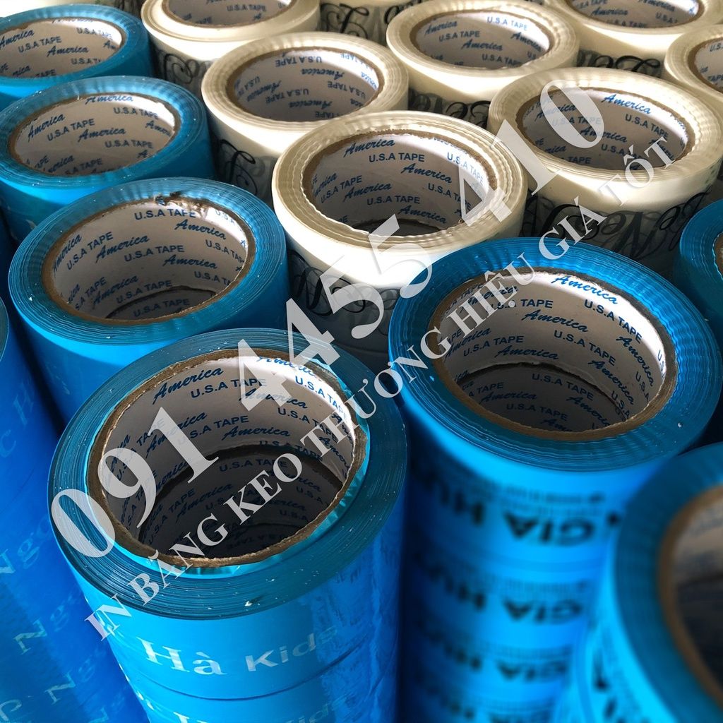 Băng keo TRONG/MÀU in logo, tên thương hiệu theo yêu cầu