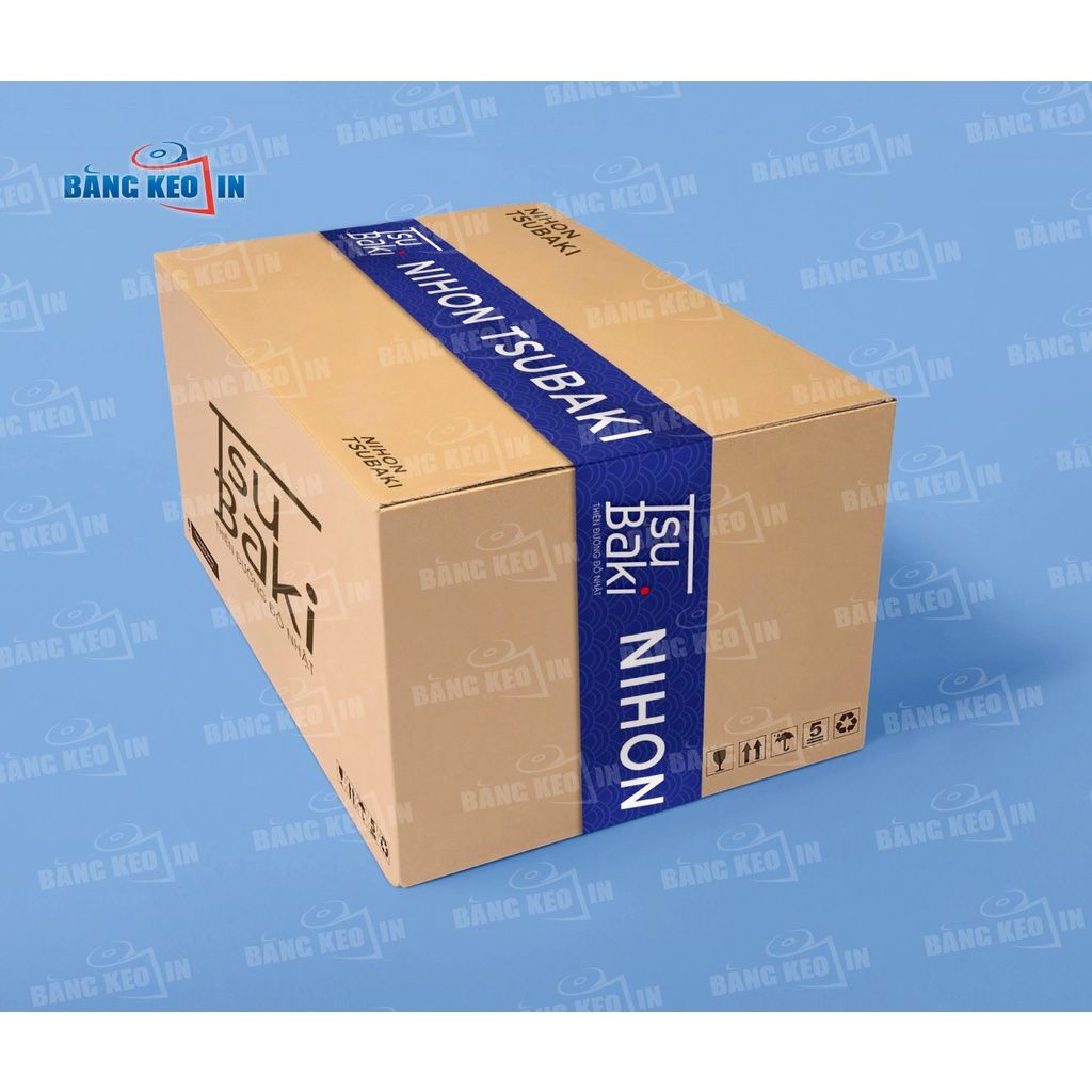 Băng keo màu XANH DƯƠNG in logo theo yêu cầu