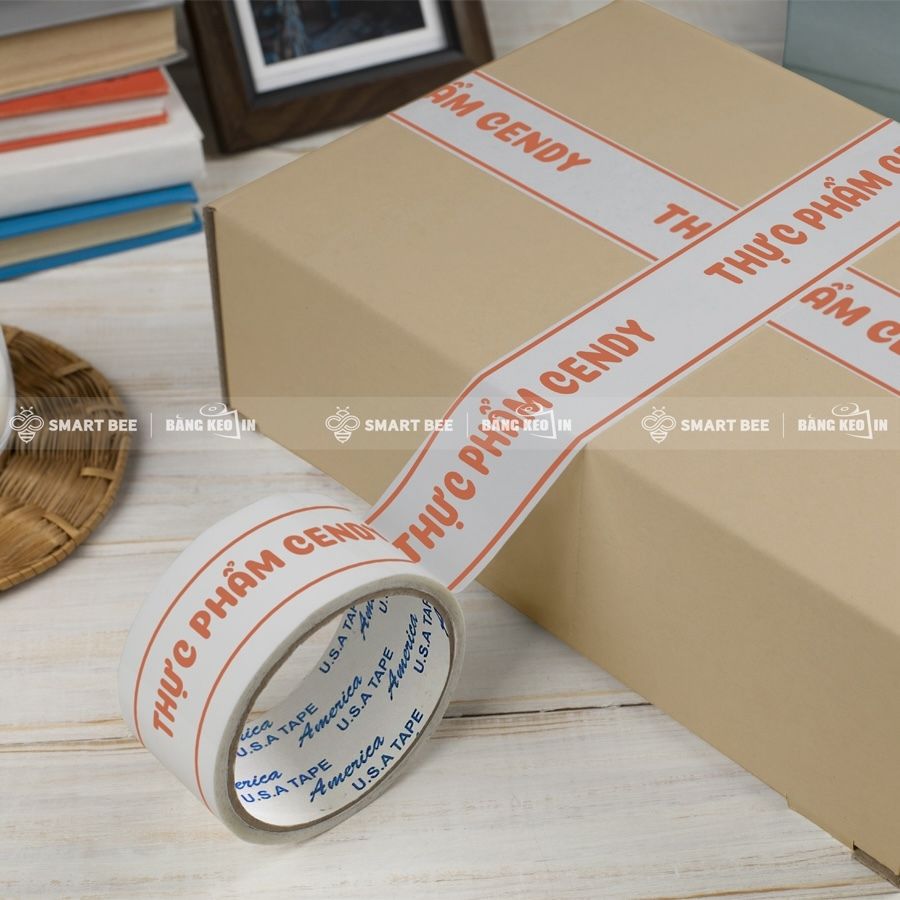 Băng keo in logo, in chữ số lượng 120 cuộn (dán thùng, niêm phong hàng hoá)