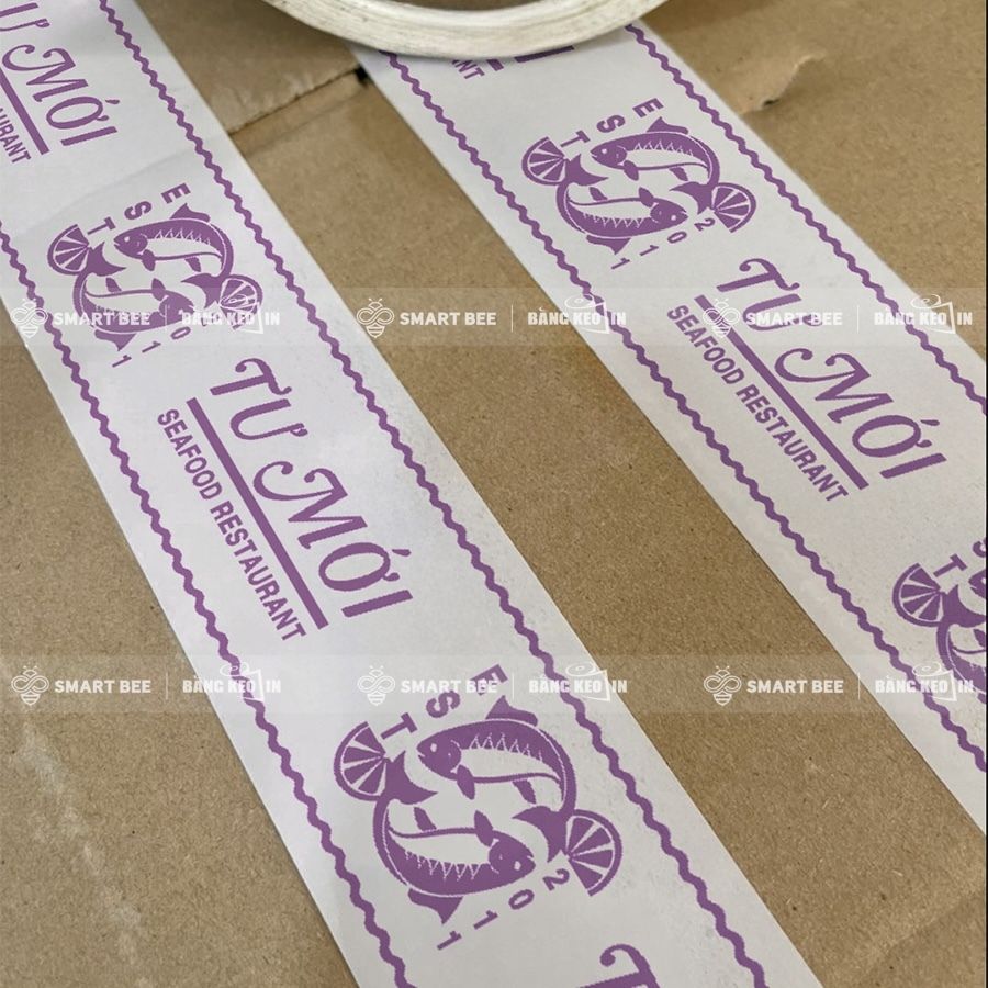 Băng keo màu TÍM in logo theo yêu cầu