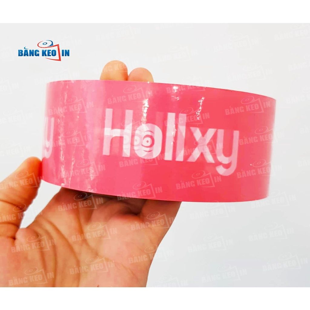 BĂNG KEO MÀU HỒNG IN LOGO THEO YÊU CẦU