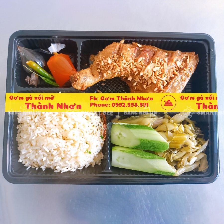 BĂNG KEO IN THEO YÊU CẦU CHO QUÁN CƠM, QUÁN ĂN