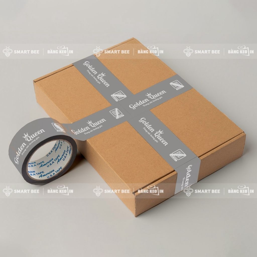 Băng keo màu XÁM in logo theo yêu cầu