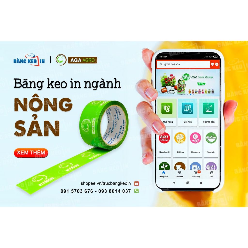 Băng Keo In Theo Yêu Cầu Cho Vựa Trái Cây