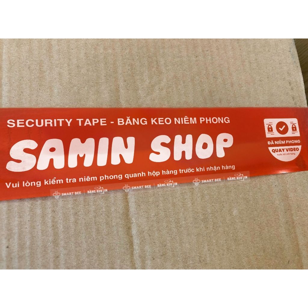 Băng keo màu ĐỎ in logo theo yêu cầu