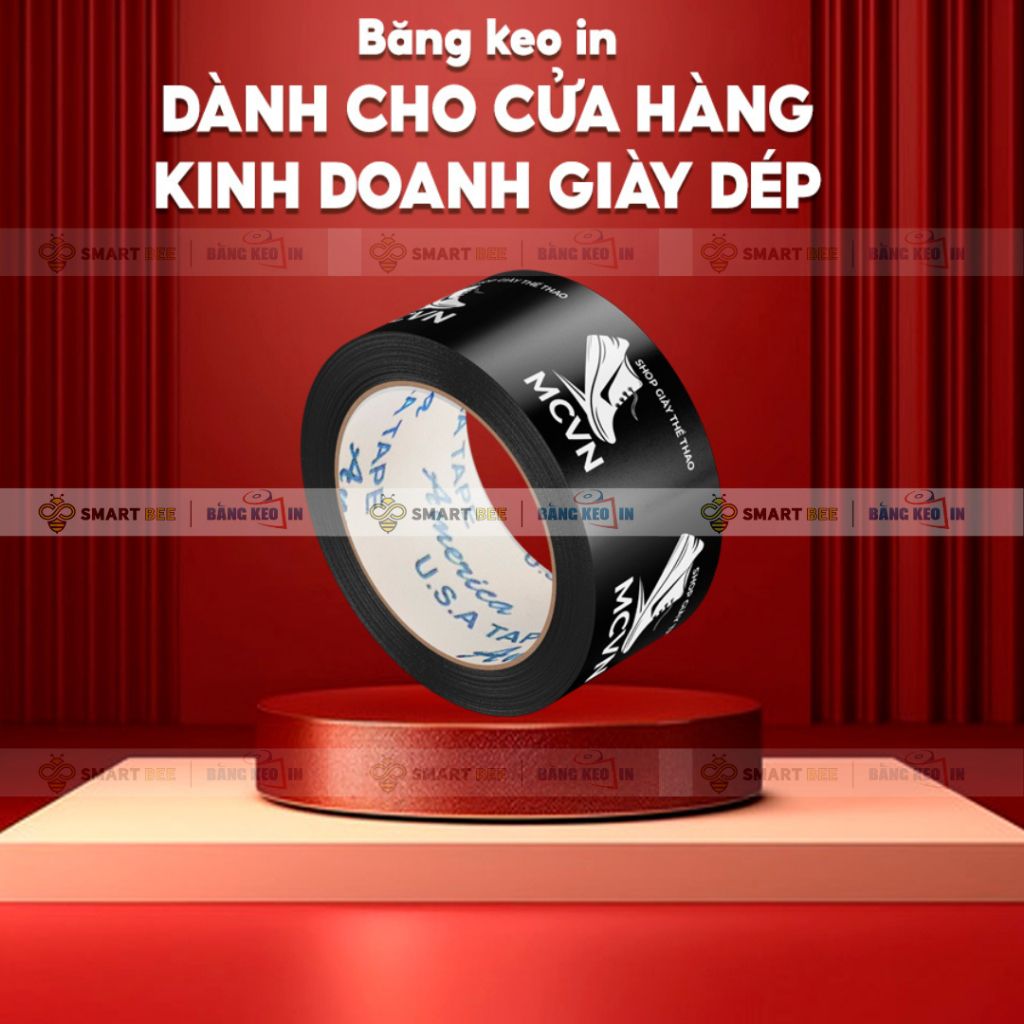 BĂNG KEO IN THEO YÊU CẦU CHO CỬA HÀNG GIÀY DÉP
