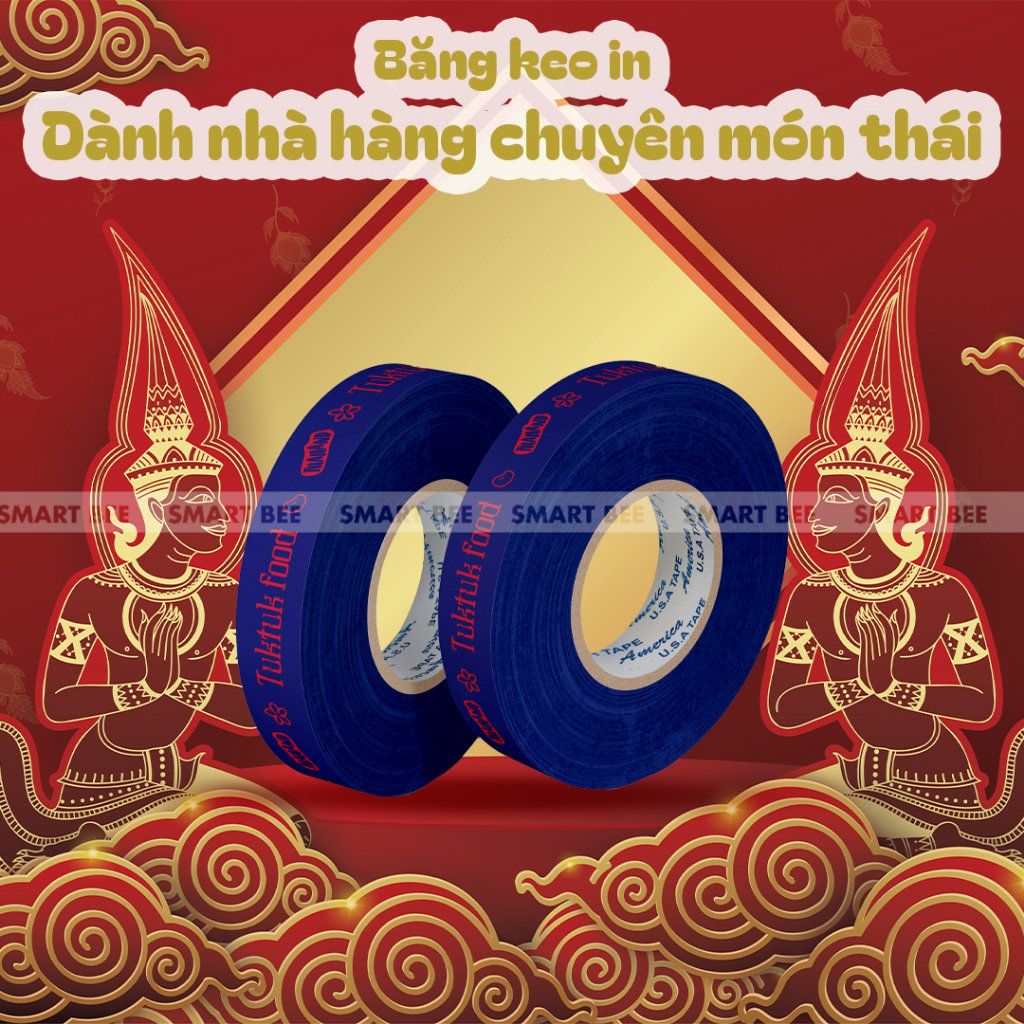 BĂNG KEO IN THEO YÊU CẦU CHO NHÀ HÀNG MÓN THÁI