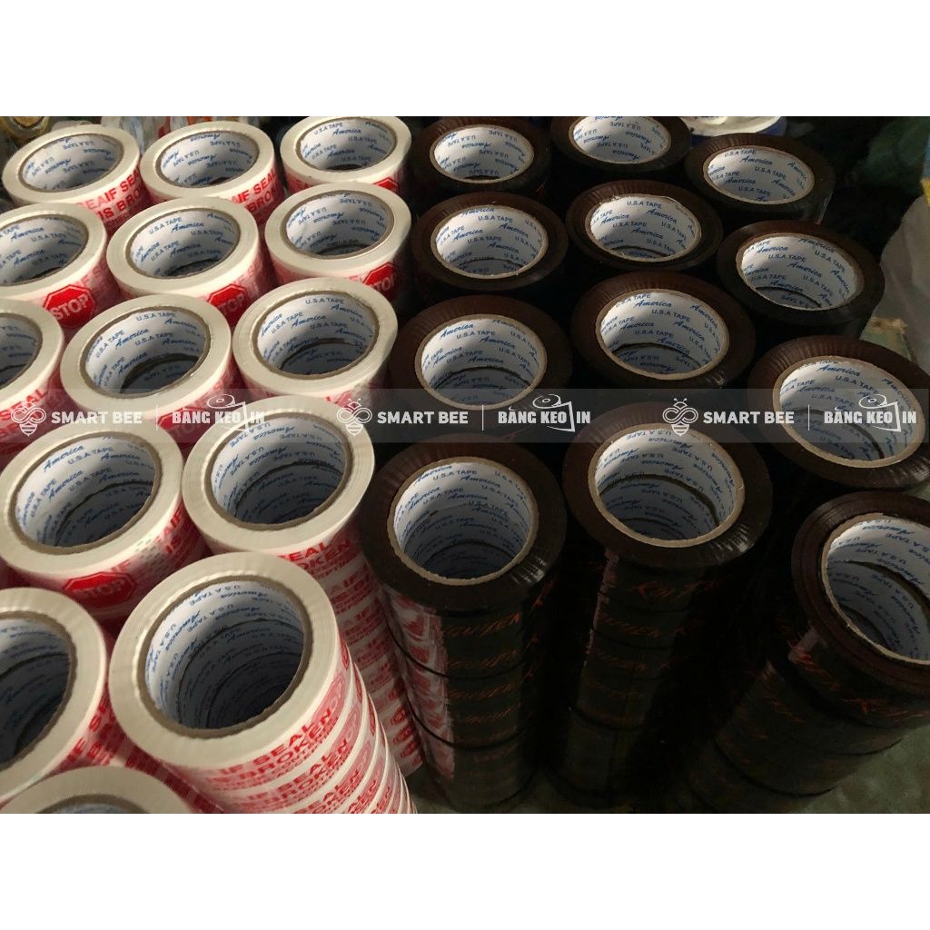 BĂNG KEO IN logo, in chữ theo yêu cầu số lượng 600 cuộn