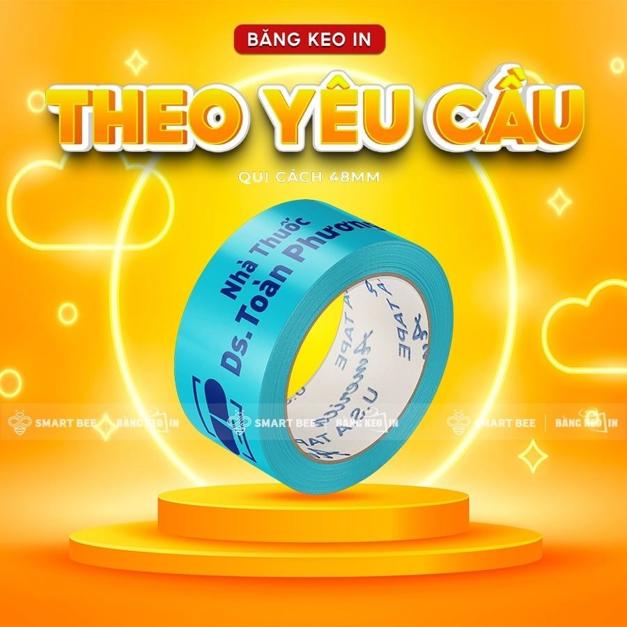 Băng keo in logo, in chữ SỐ LƯỢNG LỚN (in theo yêu cầu)