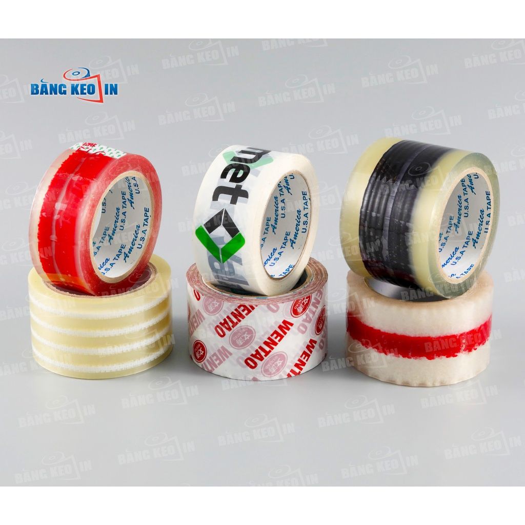 Băng keo dán thùng in TÊN THƯƠNG HIỆU 4,8cm x 100 yard