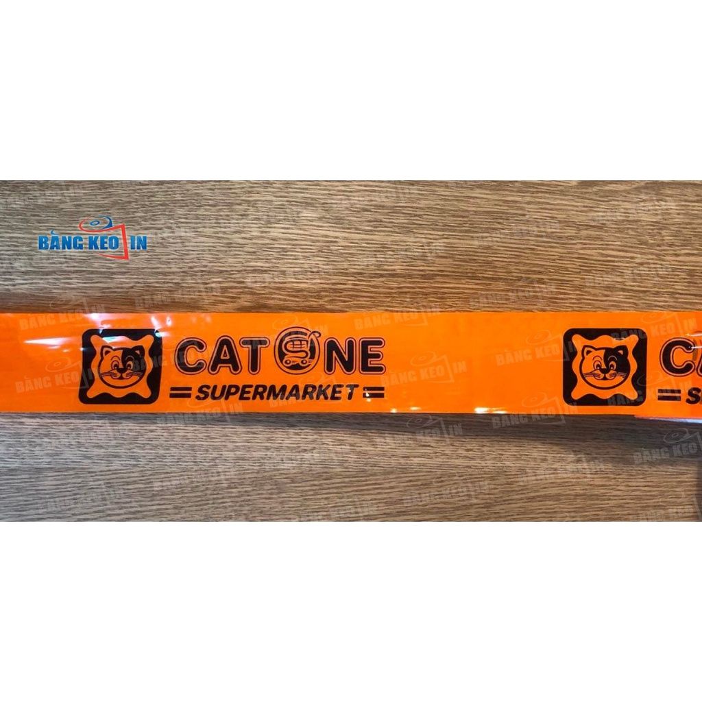 BĂNG KEO MÀU CAM IN LOGO THEO YÊU CẦU