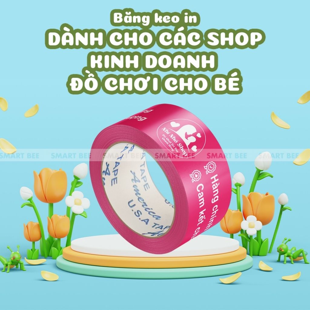 BĂNG KEO IN THEO YÊU CẦU CHO CỬA HÀNG ĐỒ CHƠI CHO BÉ