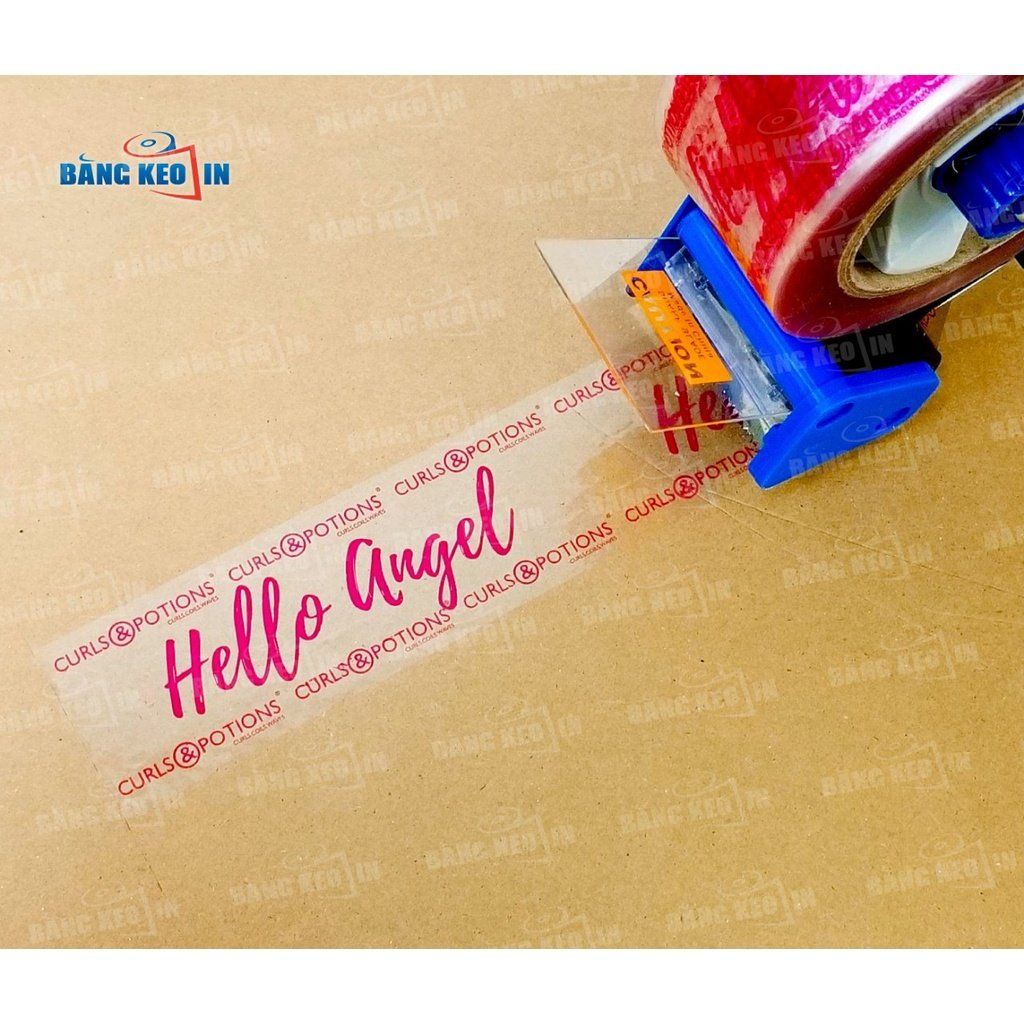 BĂNG KEO MÀU HỒNG IN LOGO THEO YÊU CẦU