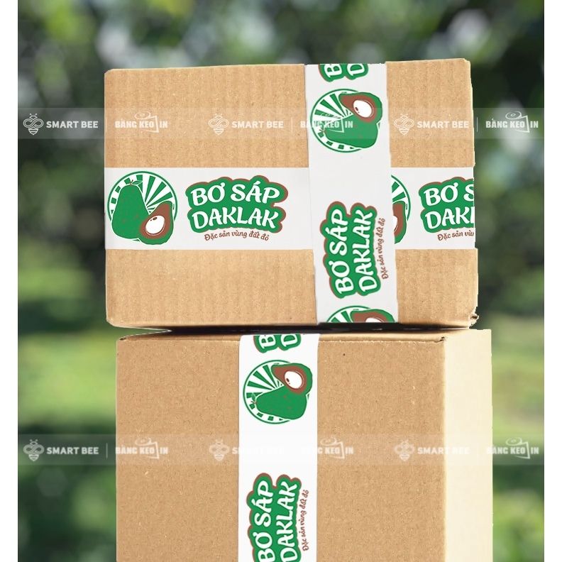 Băng keo in chữ, in logo 2 màu (theo yêu cầu)