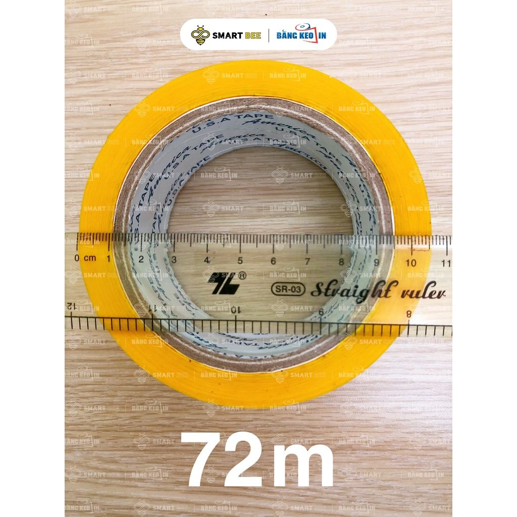Băng keo màu IN LOGO, IN CHỮ size nhỏ 12mm, 15mm, 18mm, 20mm, 24mm