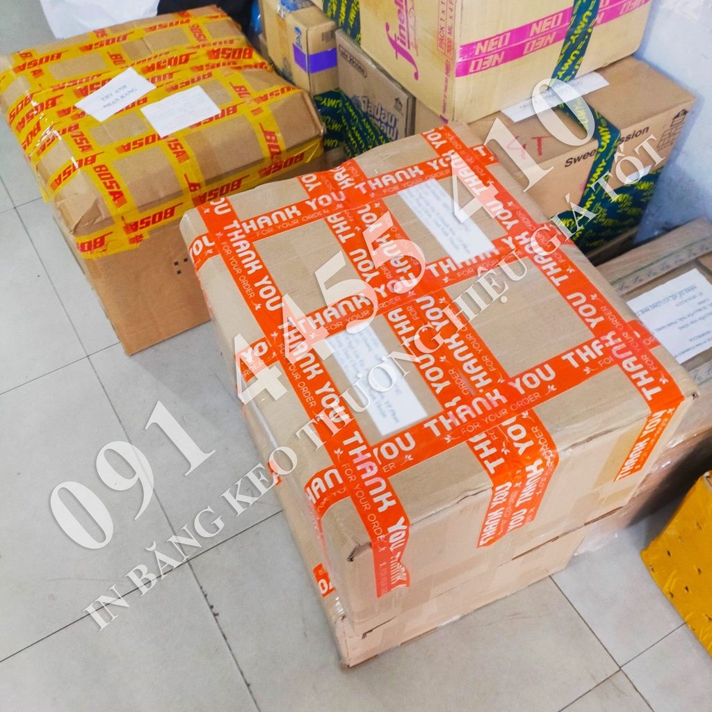 Băng keo TRONG/MÀU in logo, tên thương hiệu theo yêu cầu