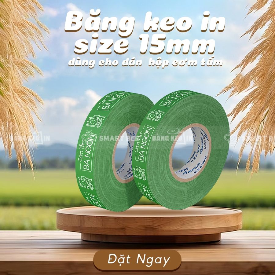 BĂNG KEO IN THEO YÊU CẦU CHO QUÁN CƠM, QUÁN ĂN