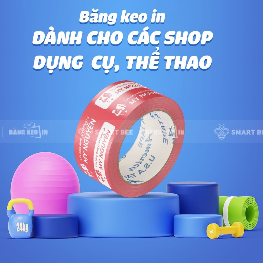 BĂNG KEO IN THEO YÊU CẦU CHO CỬA HÀNG DỤNG CỤ THỂ THAO