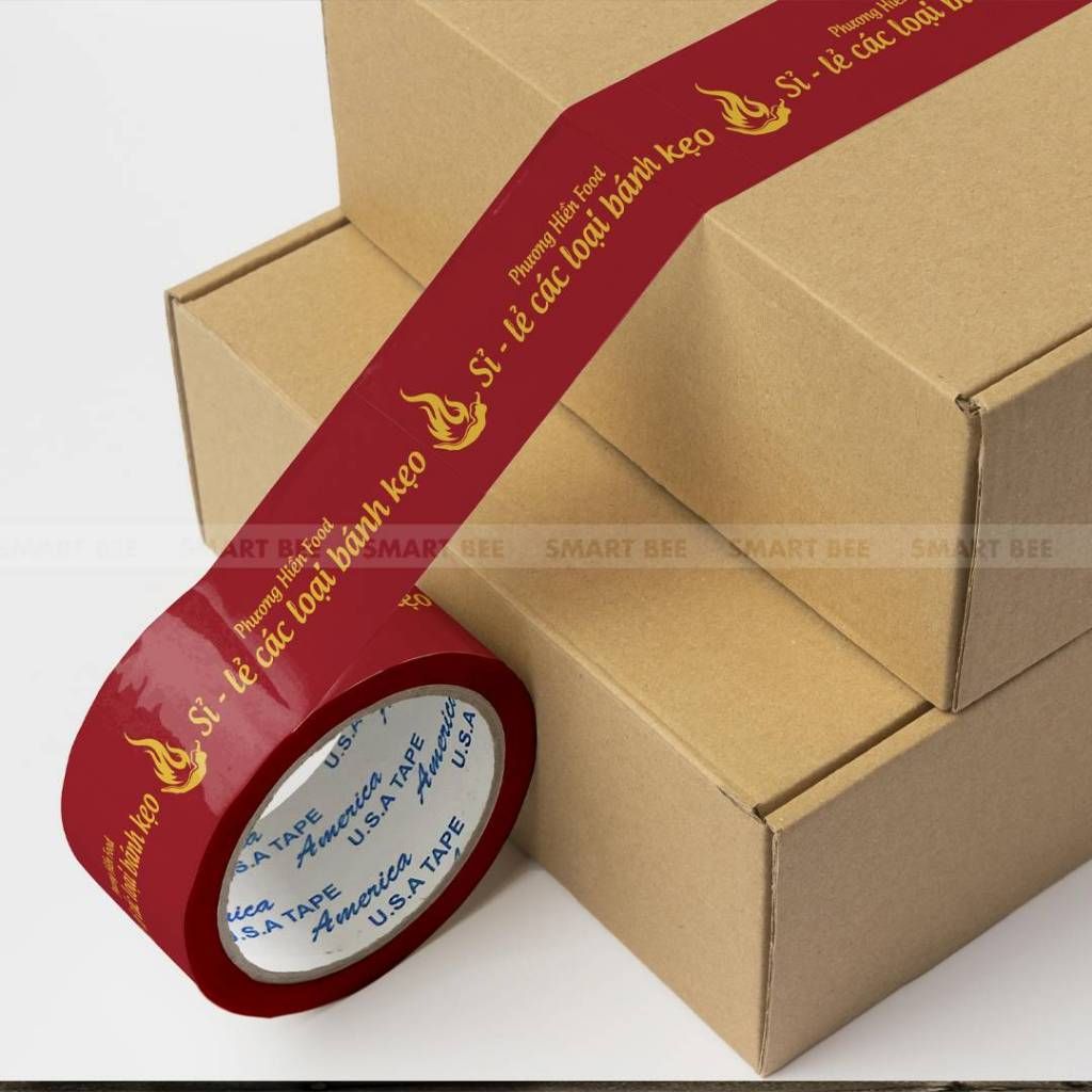 BĂNG KEO IN THEO YÊU CẦU CHO CỬA HÀNG BÁNH KẸO NHẬP KHẨU