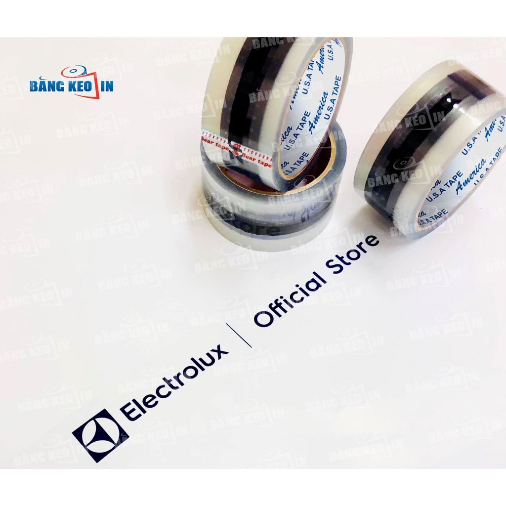 Băng keo IN LOGO, IN CHỮ cho cửa hàng tạp hóa, siêu thị