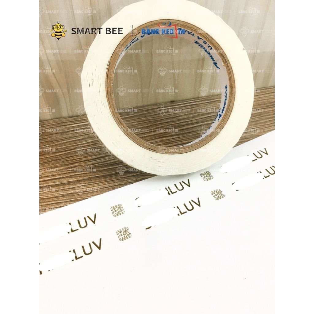 Băng keo màu IN LOGO, IN CHỮ size nhỏ 12mm, 15mm, 18mm, 20mm, 24mm