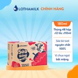  Thùng 48 hộp sữa tươi lên men tiệt trùng Lothamilk 180ml 