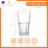  Bộ 6 cốc nước giải khát thủy tinh 8 cạnh cao Lotus Glass VTC403-405-406 
