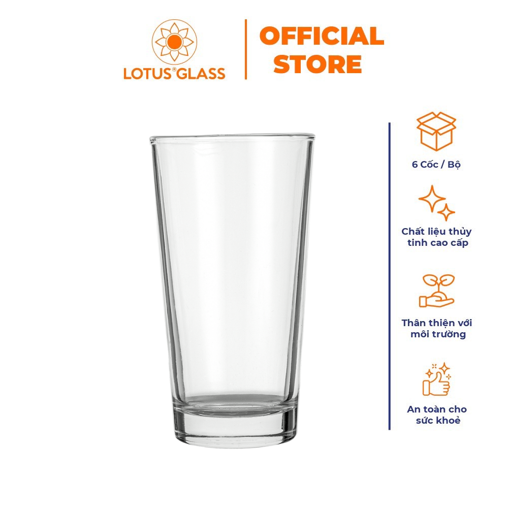 Ly nước giải khát thủy tinh Lotus Glass VTC502 - Họa tiết ngẫu nhiên