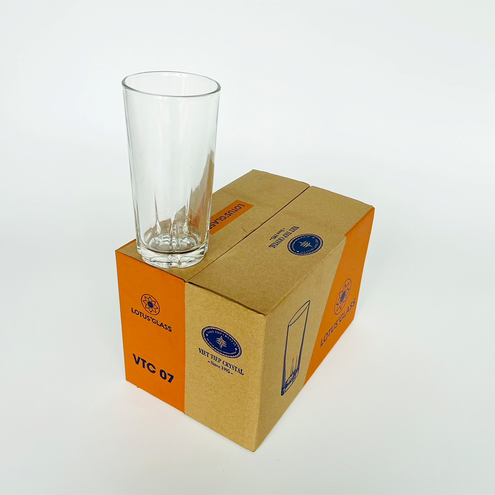 Bộ 6 cốc nước giải khát thủy tinh cao Lotus Glass VTC007